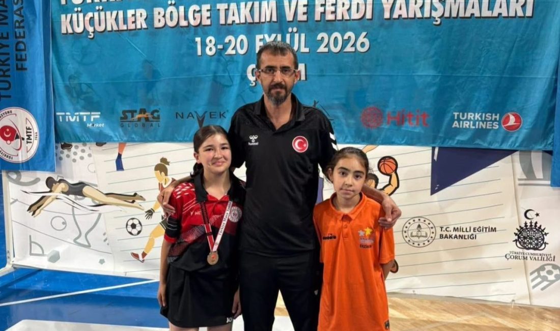 Erzincanlı sporcu Zeynep Güler, Çorum’da düzenlenen Küçükler Bölge Takım ve