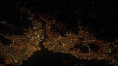 Uluslararası Uzay İstasyonu’nda (ISS) görev yapan astronotlar tarafından çekilen İstanbul
