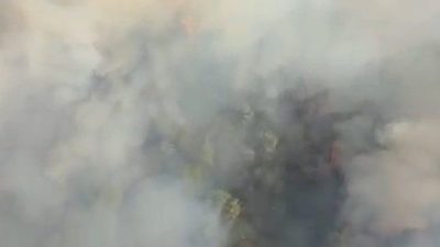 Manisa’nın Soma ilçesinde İstanbul Otoyolu kenarındaki ormanlık alanda yangın çıktı.