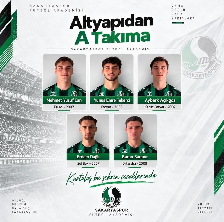 Sakarya’da Ekrem Karaberberoğlu Altyapı Tesisleri’nde faaliyet gösteren Sakaryaspor Futbol Akademisi’nde